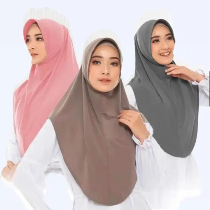 BERGO SPORTY NUTUP DADA/KERUDUNG SEKOLAH/HIJAB SPORT MUSLIM/HAMIDAH DZEVADA SIZE L Busa Jilbab Oval 