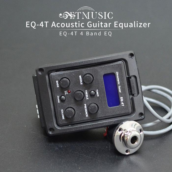 EQ-4T 4 Band Acoustic Guitar Preamp Electric Guitar EQ Equalizer