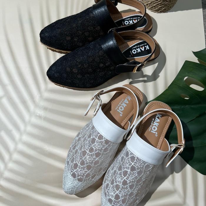 Kakoi Damma Sepatu Umroh Wanita Series Shoes Sandal Karet Synthetic Leather Lace Premium Foam Anti S