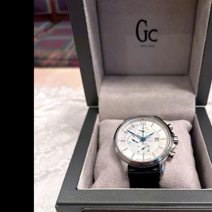 Jam GC Swiss Chronograph Men Watch Fullset mulus dengan kartu garansi