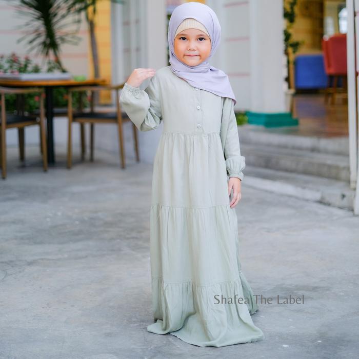 HOMEY DRESS ANAK POLOS BY SHAFEA THE LABEL - HOME DRESS ANAK BAHAN KATUN RAYON PREMIUM - DRESS POLOS