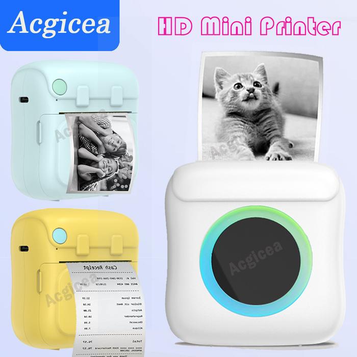 Portable Thermal Printer Mini Sticker Printer BT Wireless Inkless
