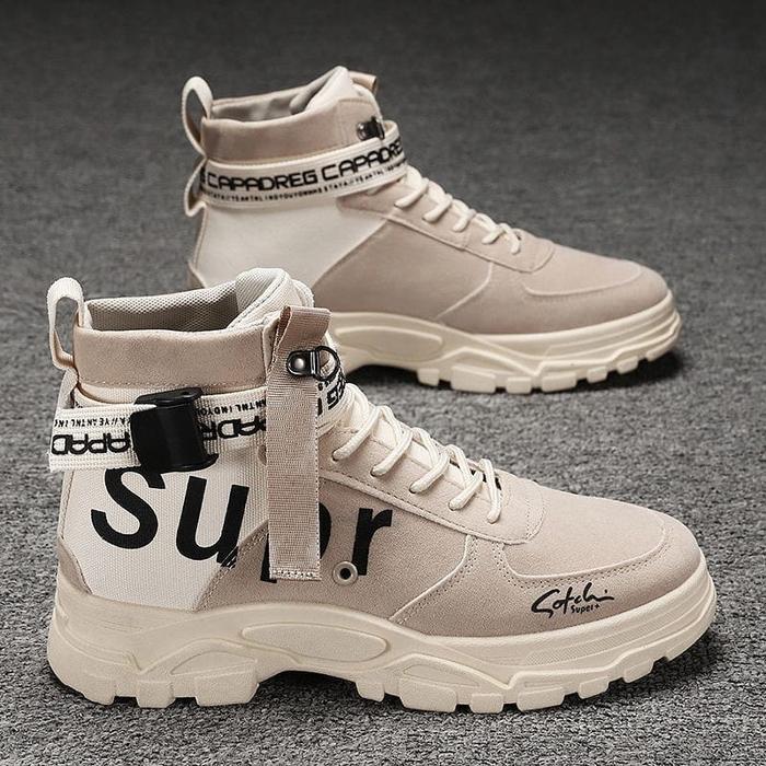 Sepatu Boot Pria Terbaru Spatu Cowok Import ala Korea Boots Fashion Cowok Sepatu Kerja Security Satp