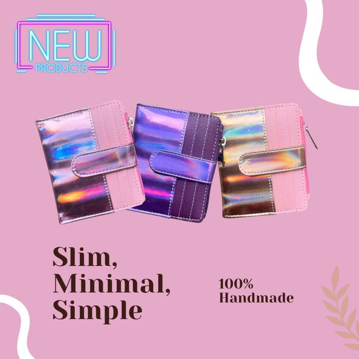 DOMPET LIPAT MINI HOLOGRAM/GLITTER
