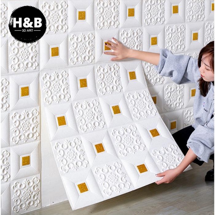 (COD) 3D Stiker Dinding/Walpaper dinding kamar/ List dinding/Wallpaper atap plafon