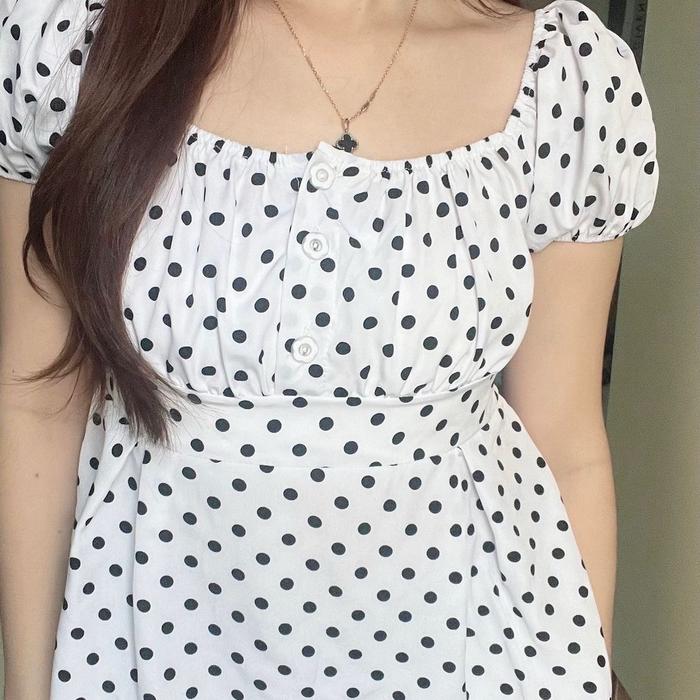 Marie top - polkadot top - babydoll top - luxebyaethra