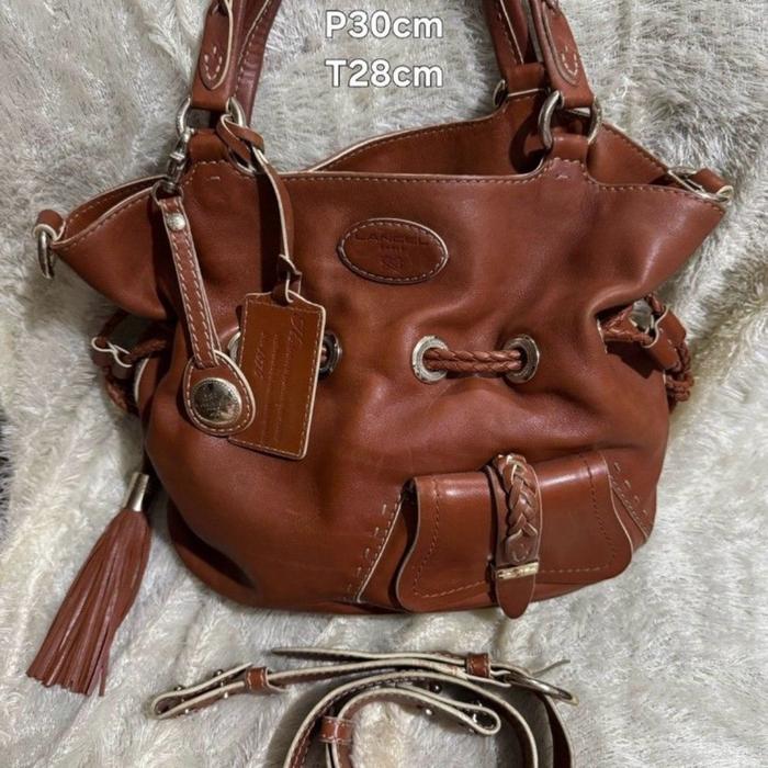 Tas LANCEL BROWN SERUT LEATHER SALE