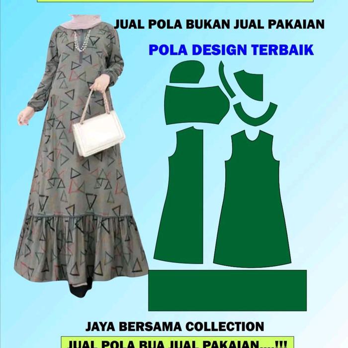 POLA GAMIS MODEL AURORA KERUT(JUAL POLA BUKAN JUAL PAKAIAN)