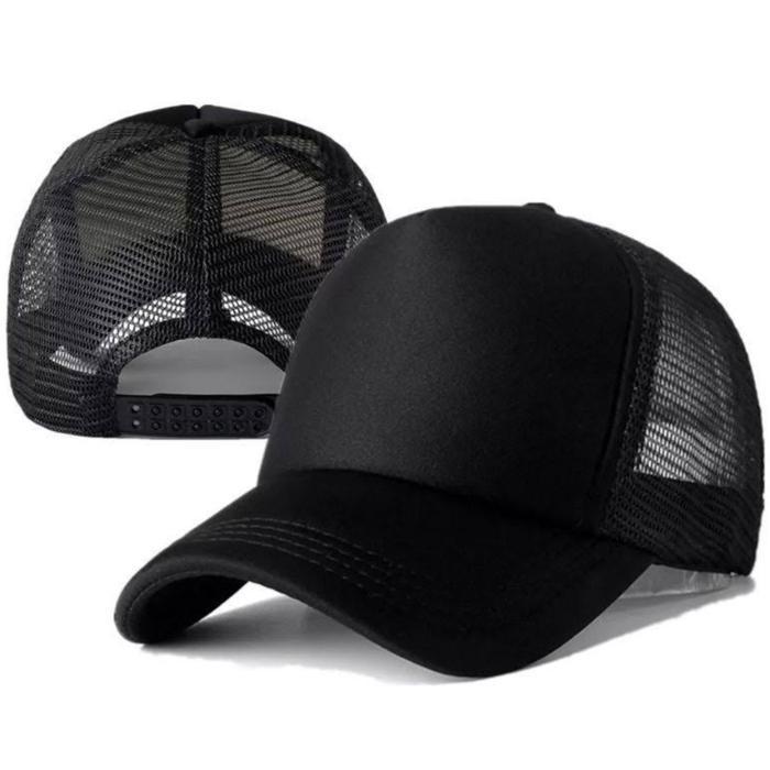 New arrival Topi Trucker Jaring Pria Wanita Dewasa Logo Eiger Terlaris Hitam