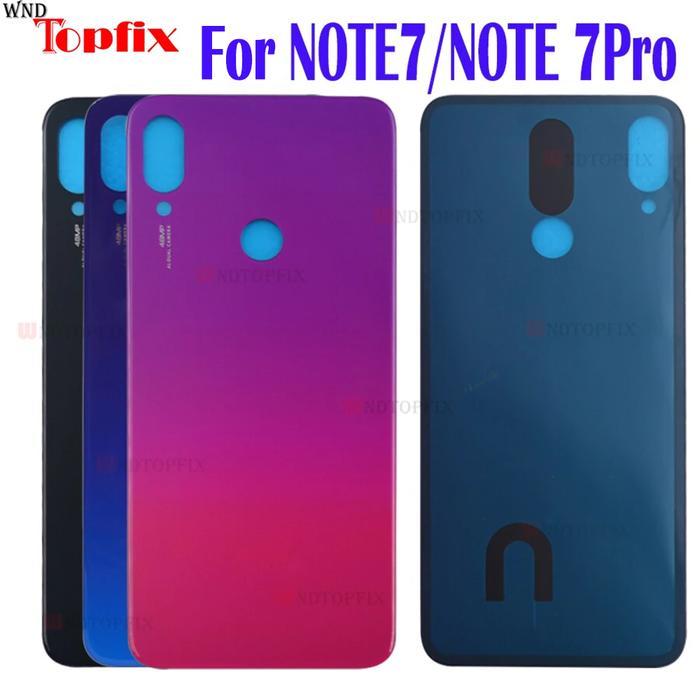For Xiaomi Redmi Note 7 Battery Cover Back Glass Panel Rear Door