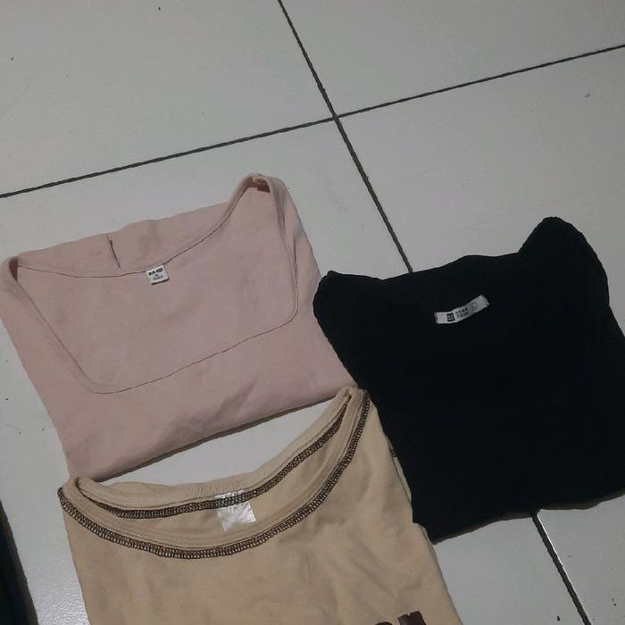 PL baju Crop wanita size XL brand Uni Wanita baby pink, nana cool L hitam