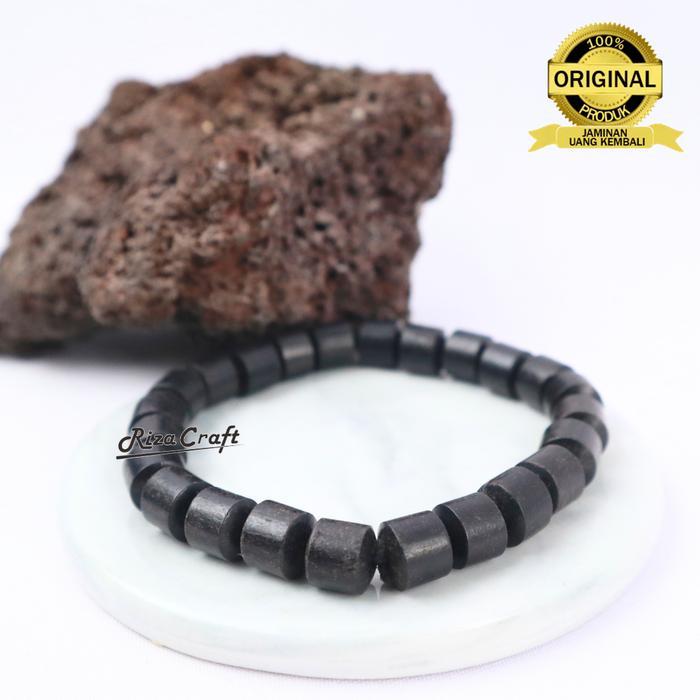 Gelang Kayu Galih Kelor Hitam Natural Asli Alam Model Kapsul