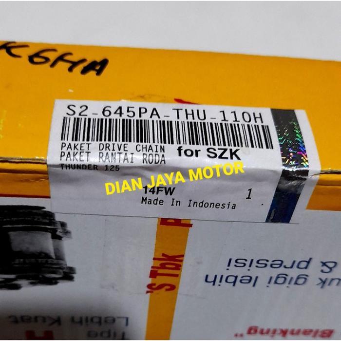 ASPIRA GIRSET SUZUKI THUNDER 125 14T/45T 428H120 S2645PATHU110H ORI ASTRA ASPIRA GIRPAKET GEARPAKET 