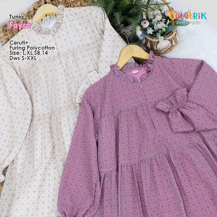 TUNIK MOTIF, TUNIK ANAK & REMAJA, TUNIK CANTIK, TUNIK FAYRA BY CUTETRIK, Tunik cotton