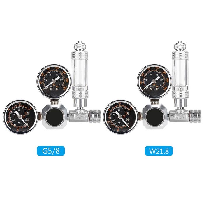 DIY Aquarium CO2 Regulator Aquarium Dual Gauge Display with Bubble