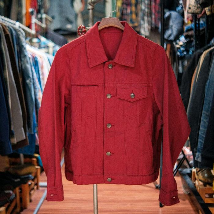 Trucker SIWY Red Denim Jacket Original Made in USA