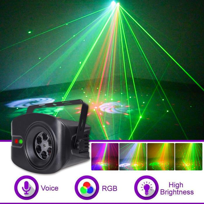 52 Pola LED Pesta Disko Lampu Laser Lampu Indoor Tahap Efek