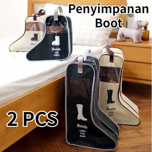 2 Pcs Penutup Sepatu Tas Sepatu Anti/Penyimpanan Boot / Shoes Bag Organizer/Tas Penyimpanan Sepatu T