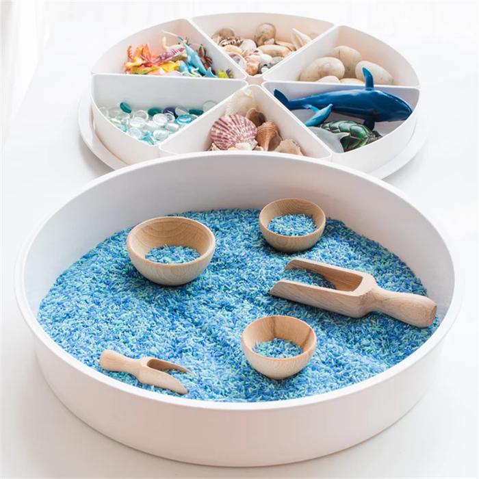 Montessori Sensory Bin Storage Inserts Open-ended Play Tray Play