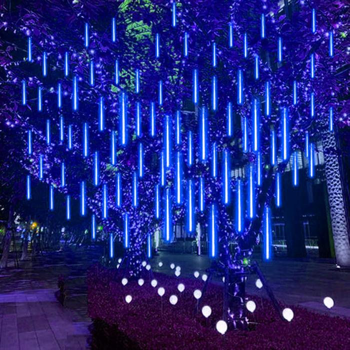 LED Waterproof Meteor Shower Fairy String Lights Street Garlands