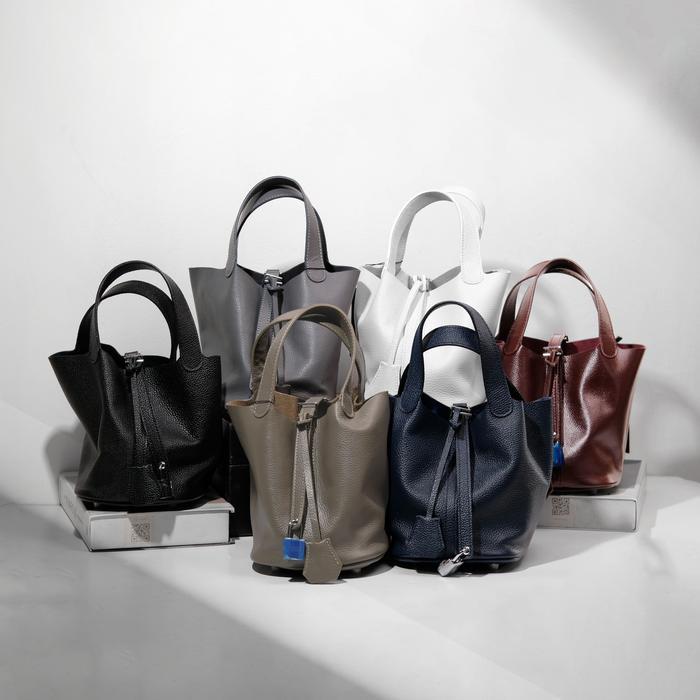 Sendy Leather Pico 18Cm Tas Wanita Kulit Sapi Picotin Mini Awet