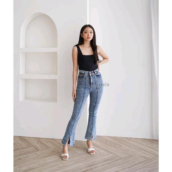 celana jeans Elsa loose Cutbray