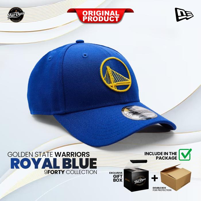 Topi New Era Original NBA Golden State Warriors 9FORTY warna Biru | FREE GIFT BOX