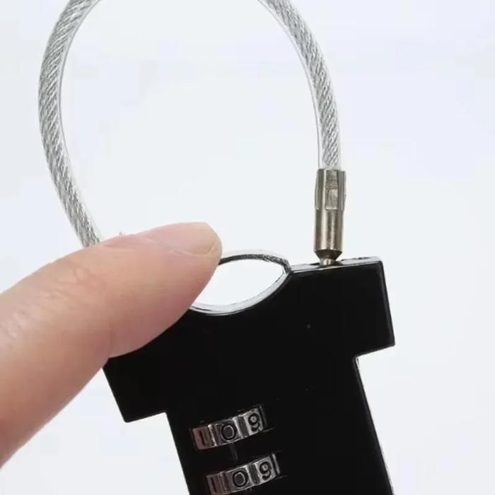 Gembok Koper Nomor Gembok Nomor 3 Digit Kunci Gembok Tali Kawat Serbaguna Padlock Gembok