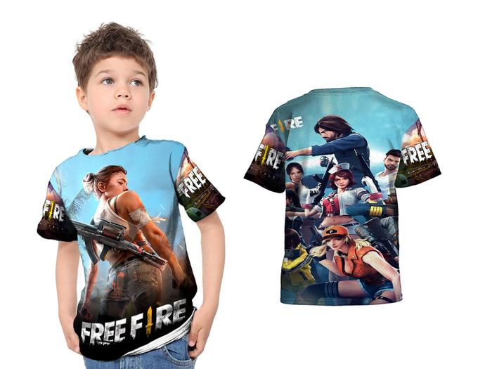 Kaos Baju Anak Custom Game FF keren ART 1