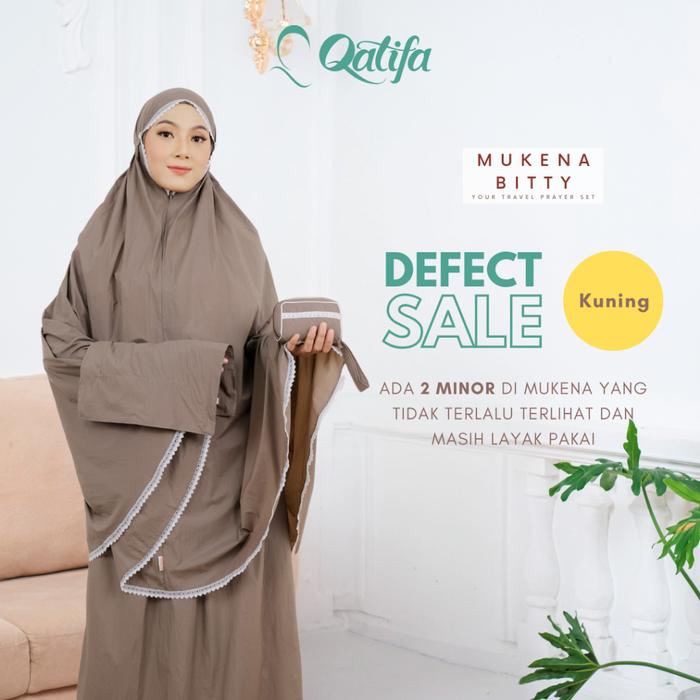 QATIFA Mukena Travel Reject / Defect Kuning Bittty