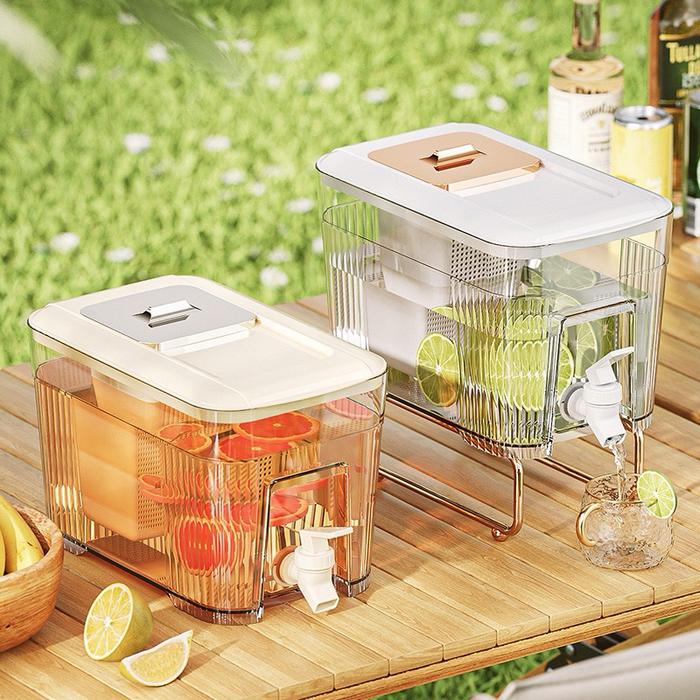 DNICE Tempat Air Minum 6L Dispenser Air Tempat Minuman Kulkas Dispenser Air Dingin tempat Infused Wa