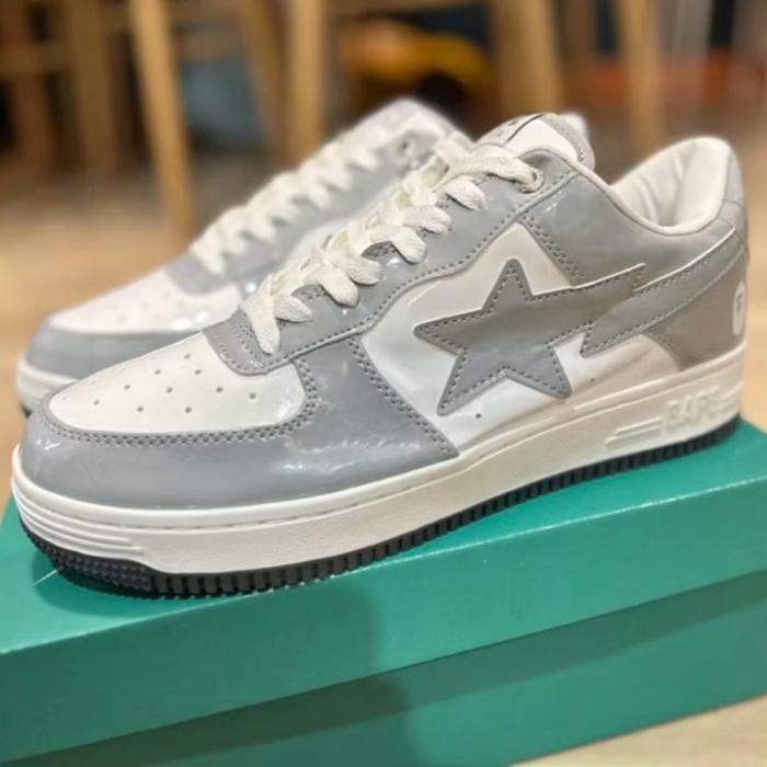 bape sta white light grey