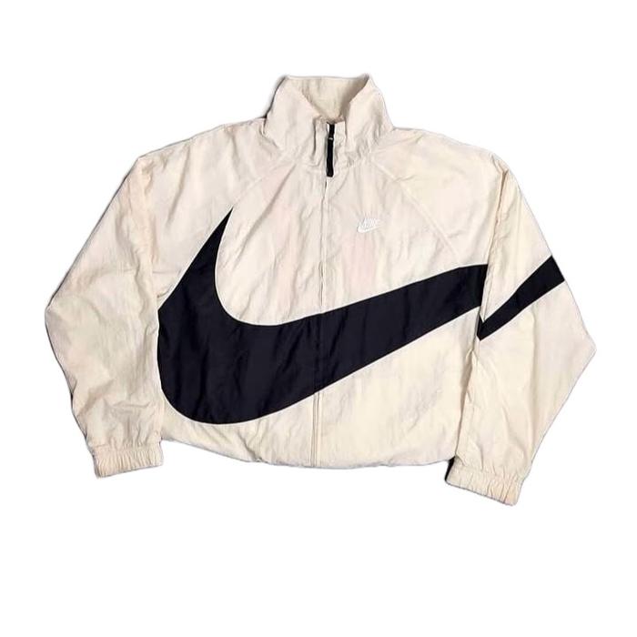 Jacket windbreaker nike swosh putih-running-pria dan wanita-parasit