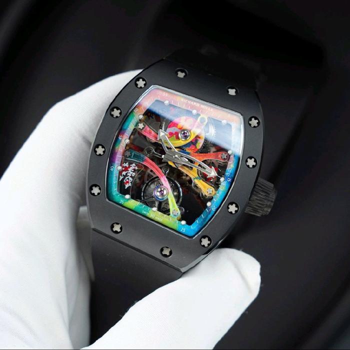 JAM TANGAN RM68-01 CERAMIC BLACK SWISS AUTOMATIC DM 45MM
