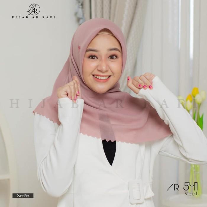 Jilbab segiempat terbaru 2021 ori arrafi AR 541square polos bahan voal