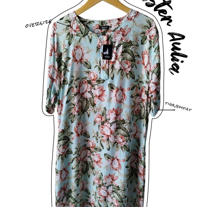 Daster Aulia/dress Aulia dengan motif bunga