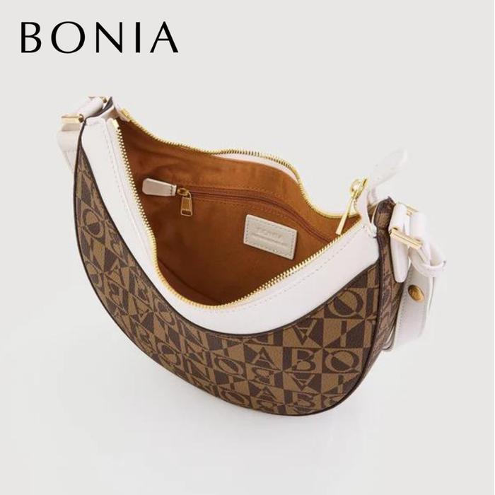 BONIA - LITA MONOGRAM SMALL SHOULDER BAG WHITE