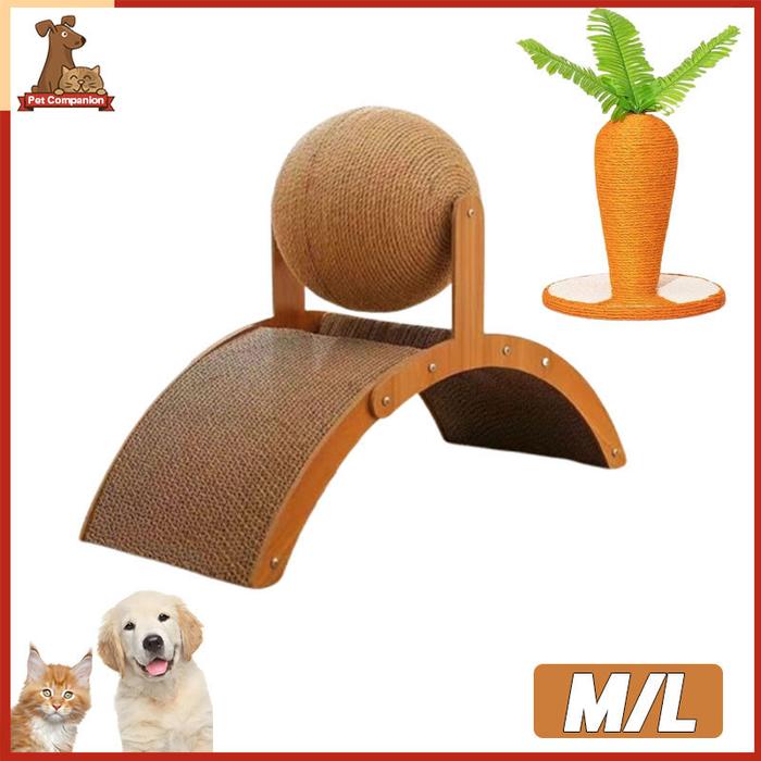 【COD】Mainan Garukan Kucing Cakaran Kucing Bola Berputar Cat Scratcher Bola Pengasah Cakar Kucing Pap