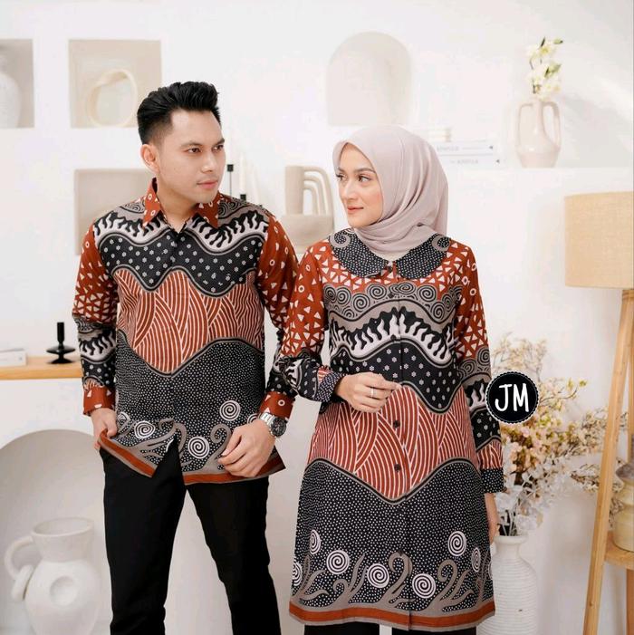 BATIK SARIMBIT COUPLE SERAGAM KELUARGA KEMEJA JUMBO TUNIK JUMBO BAJU UKURAN BESAR READY KOMPLIT