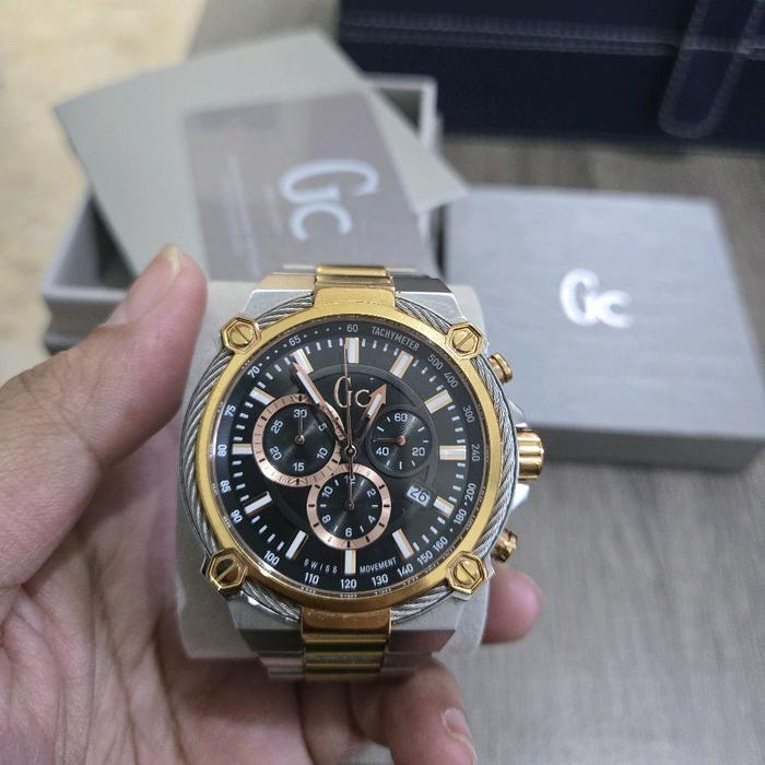 Jam tangan Pria Man GC Guess Collection Original Store 44mm Second mulus