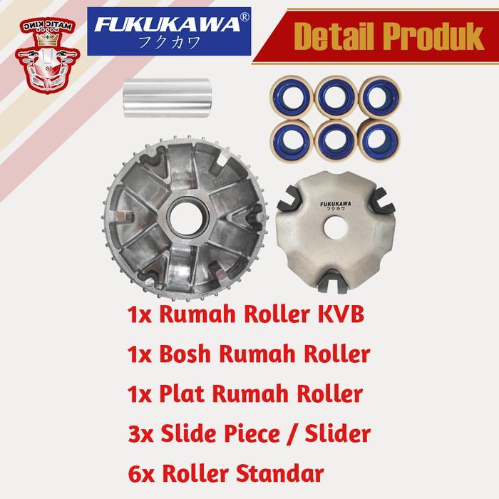 FUKUKAWA RUMAH ROLLER SET HONDA BEAT SCOOPY VARIO SPACY 110 FI INJEKSI KVB