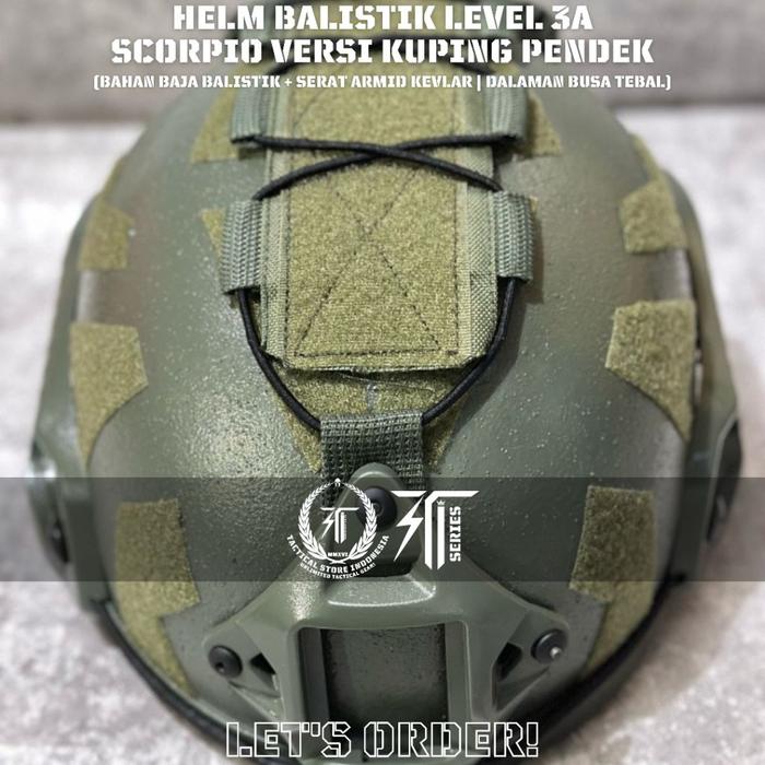 Tactical Store Indonesia ® 100% ORIGINAL - HELM BALISTIK LEVEL 3A MODE SCORPIO VERSI KUPING PENDEK -