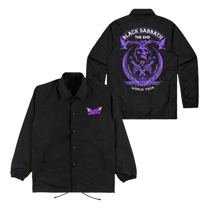 GTXS.ID - Jacket Coach Black Sabbath Jacket Unisex warna Hitam