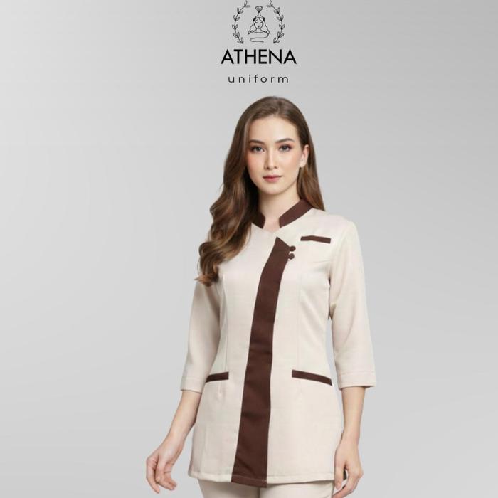 ATASAN Seragam Kerja Wanita / Klinik Kecantikan / Suster / Baby Sitter ATHENA Uniform - NURSE SERIES