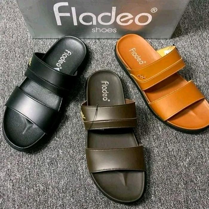 Fladeo Sandal Selop Pria Trendy & Kekinian dengan Tampilan Simpel Bisa COD - Sepatu Casual