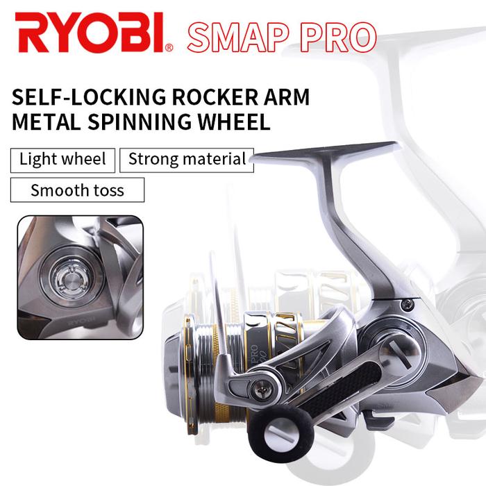 New RYOBI SMAP PRO Spinning Fishing Reels 2000/3000/4000 6+1BB Metal