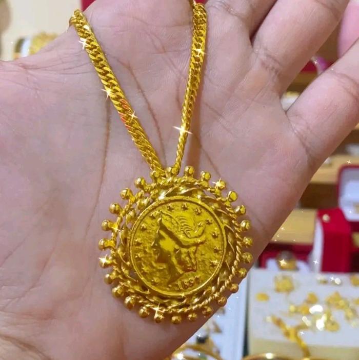 Kalung koin eli za hijab liontin bisa jadi bros cantik bersurat bisa tukar tambah