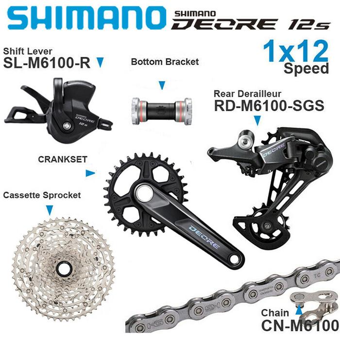 SHIMANO DEORE M6100 M7100 M8100 Groupset 12 Kecepatan MTB FC M510