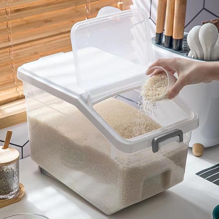 10KG Rice Storage Box Rice Dispenser Rice Container Grain Storage Jar