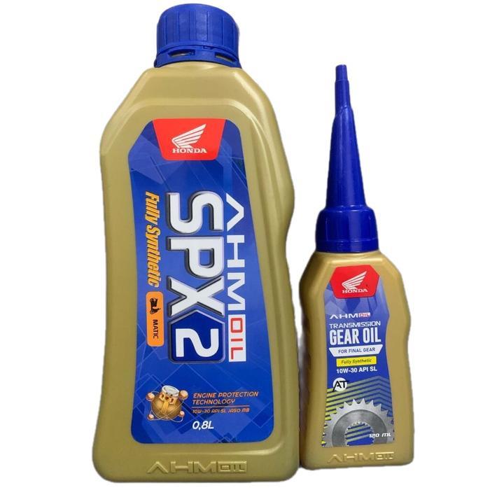 OLI SPX2 MESIN+OLI GEAR SPX2 HONDA SYNTETIC PAKET 2PCS OLI SPX2 2PCS MOTOR Motorcycle